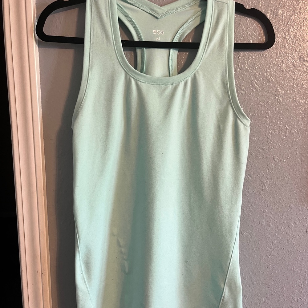 DSG Green Fitted Cut Out Tank Top